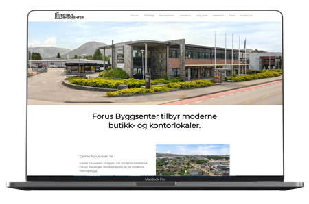 Nettside for Forus Byggsenter i Stavanger
